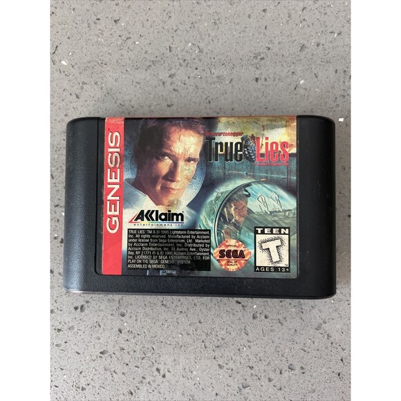 True Lies (Sega Genesis) Authentic Cartridge Video game Vintage - Picture 1 of 8